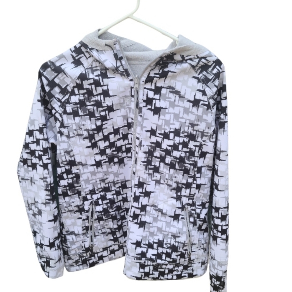 Columbia Womens Large White Titanium Reversible Full Zip Hoodie Jacket large
